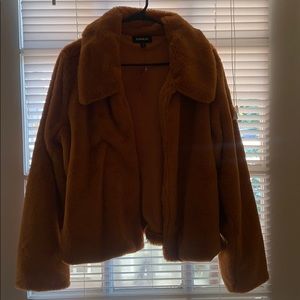 Express Orange Fluffy Jacket